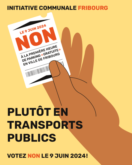 Image Non à l'initiative « La première heure de parking gratuite à Fribourg »